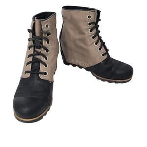 Sorel Joan of Arctic Wedge PDX 1964 Waterproof Lace Up Leather Ankle Booties 7.5